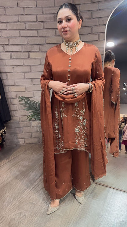 Sepia Copper Designer Suit