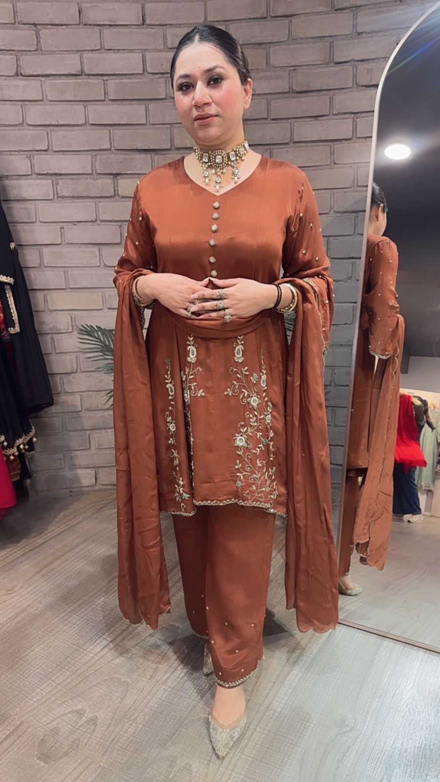 Sepia Copper Designer Suit