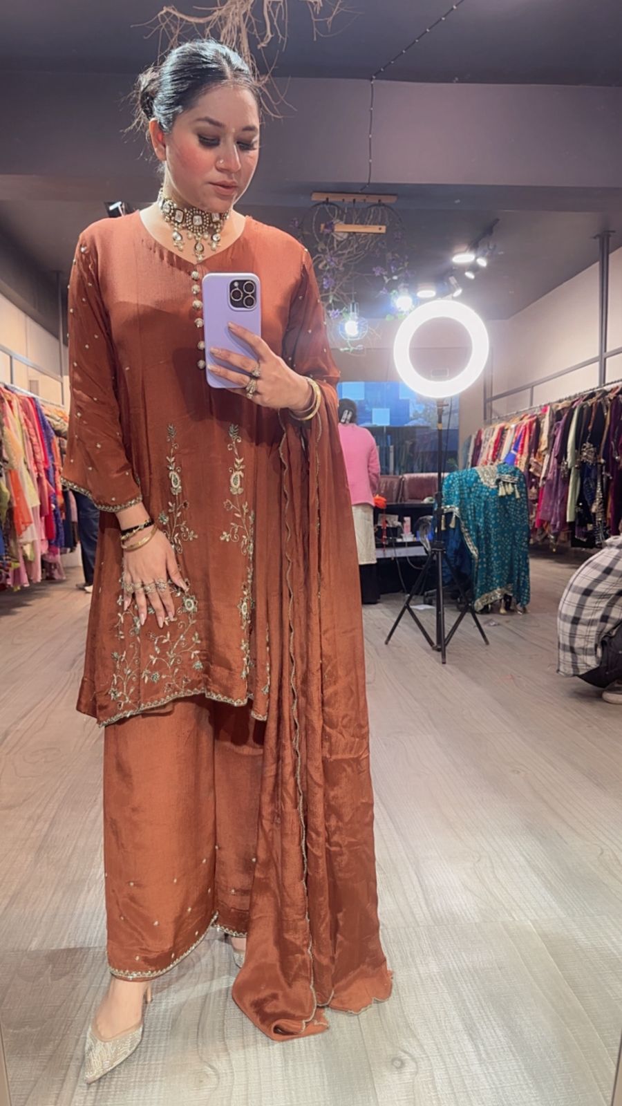 Sepia Copper Designer Suit