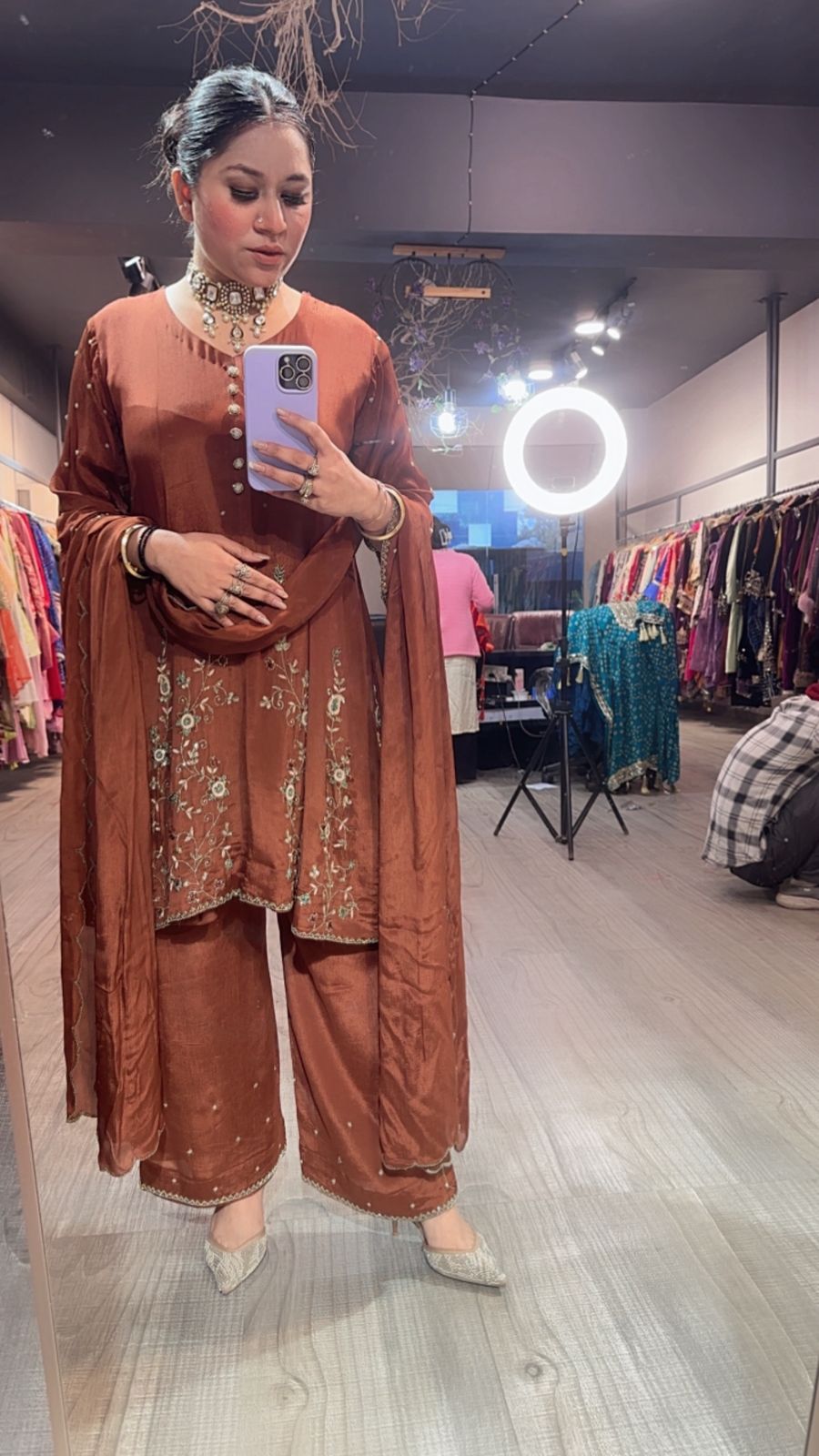 Sepia Copper Designer Suit