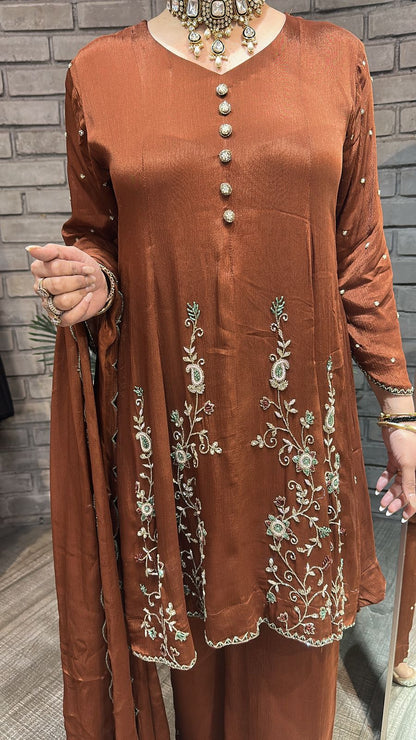 Sepia Copper Designer Suit