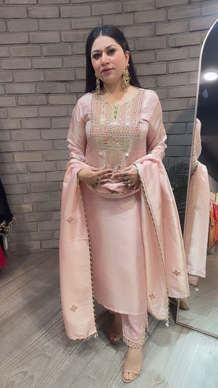 Rubani peach Designer Suit
