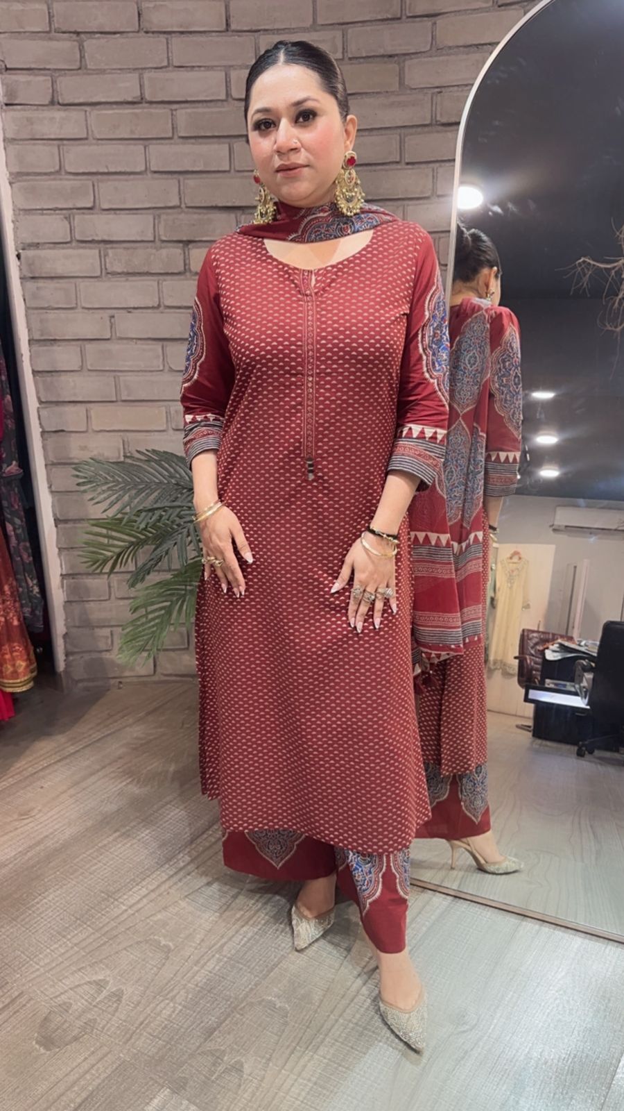 Tahiliani Brown Cotton Suit