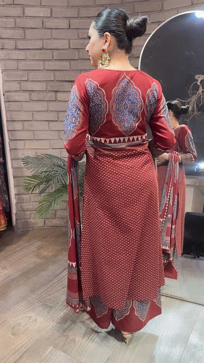 Tahiliani Brown Cotton Suit