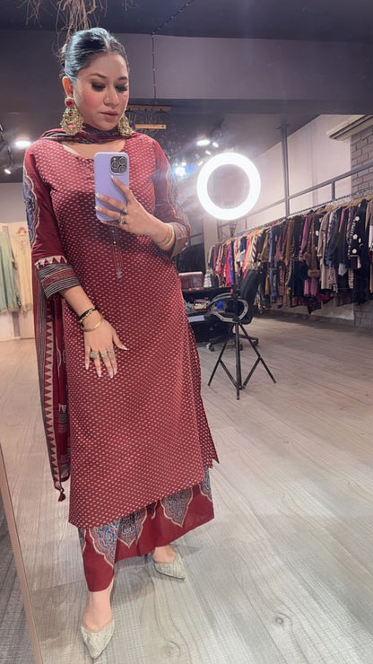Tahiliani Brown Cotton Suit