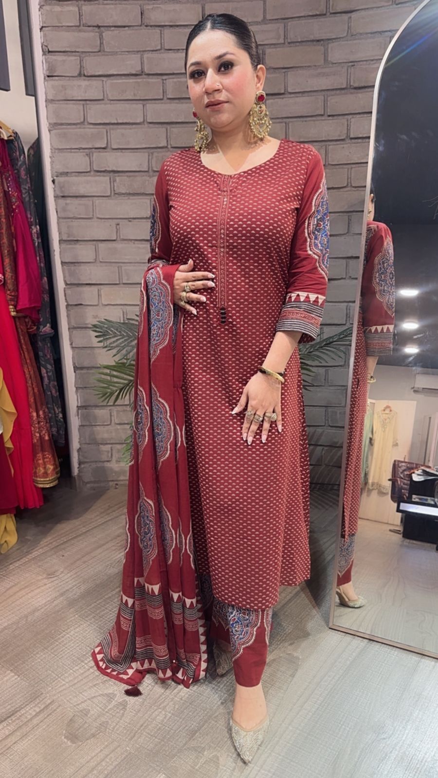 Tahiliani Brown Cotton Suit