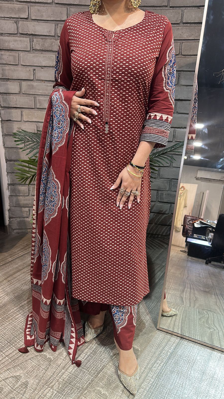 Tahiliani Brown Cotton Suit