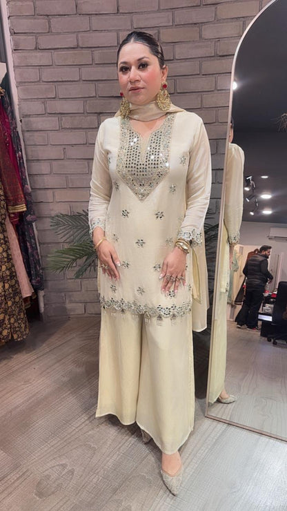 Advani ivory Mirror Designer Suit