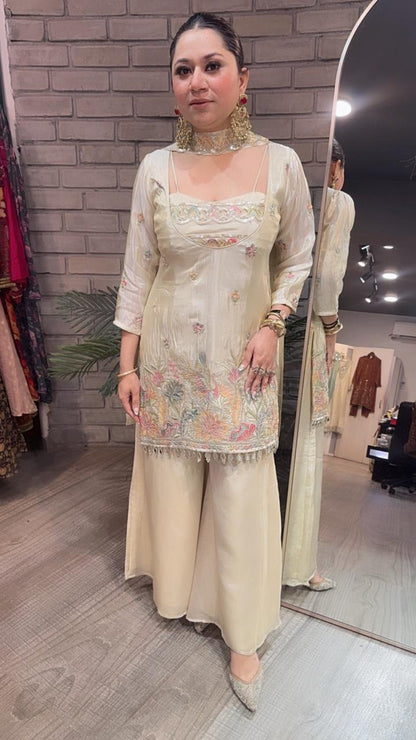 Tarana Ivory Designer Suit