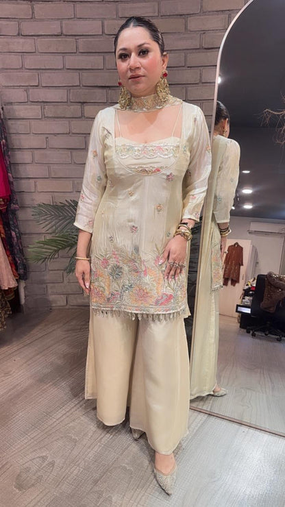 Tarana Ivory Designer Suit