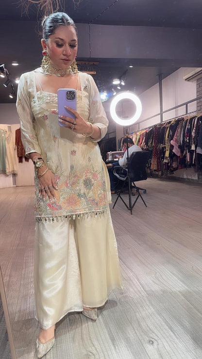 Tarana Ivory Designer Suit