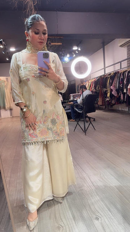 Tarana Ivory Designer Suit