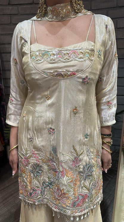 Tarana Ivory Designer Suit