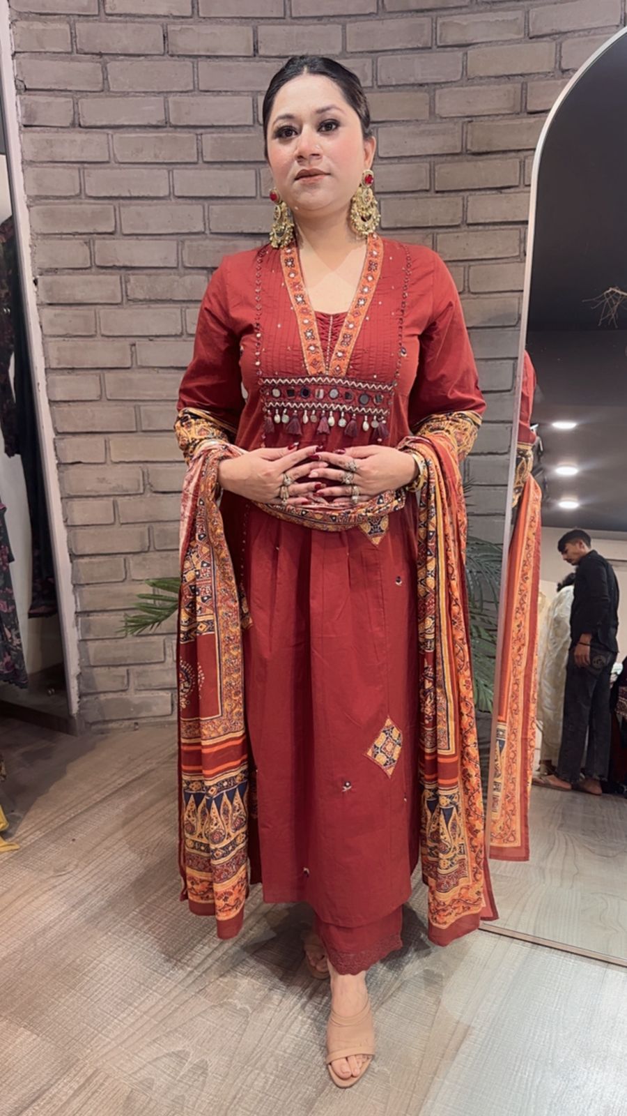 Khalista A-Line Cotton Designer Suit