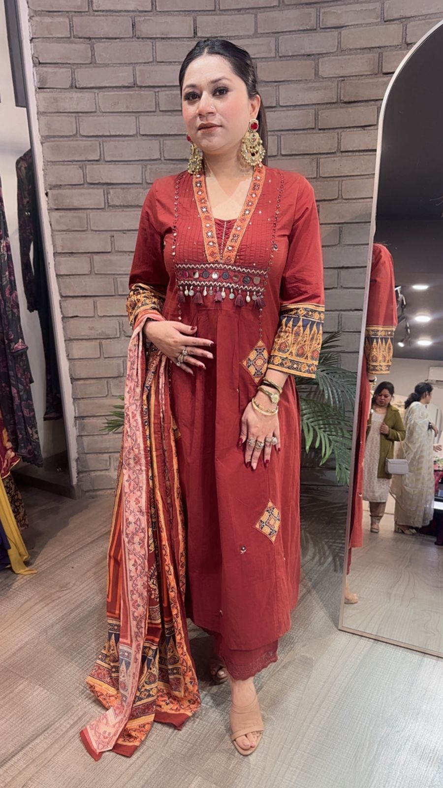 Khalista A-Line Cotton Designer Suit