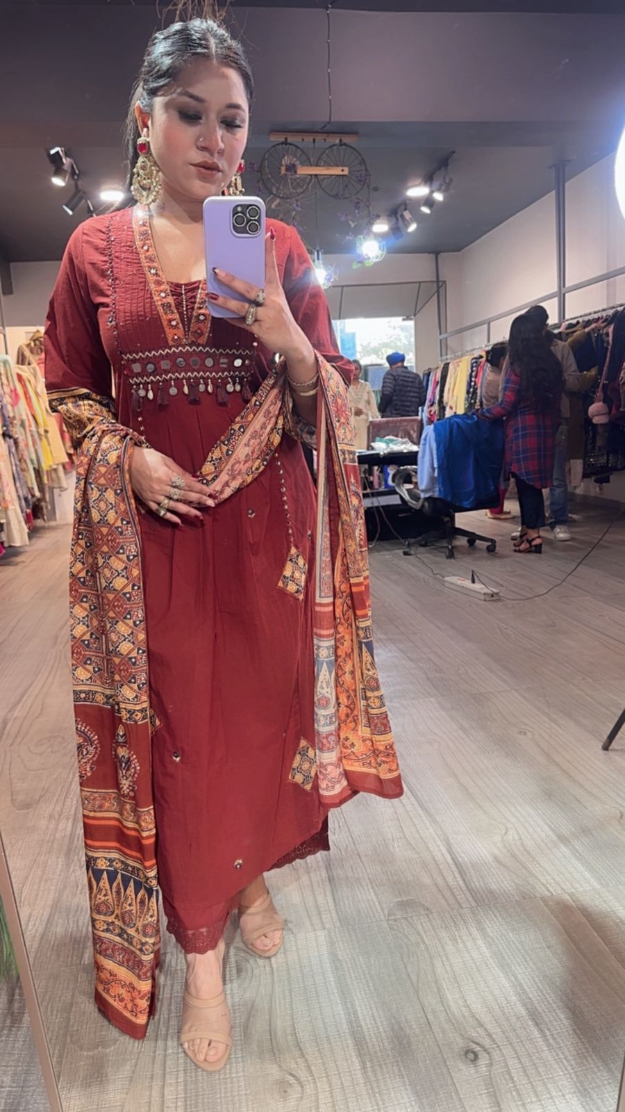 Khalista A-Line Cotton Designer Suit