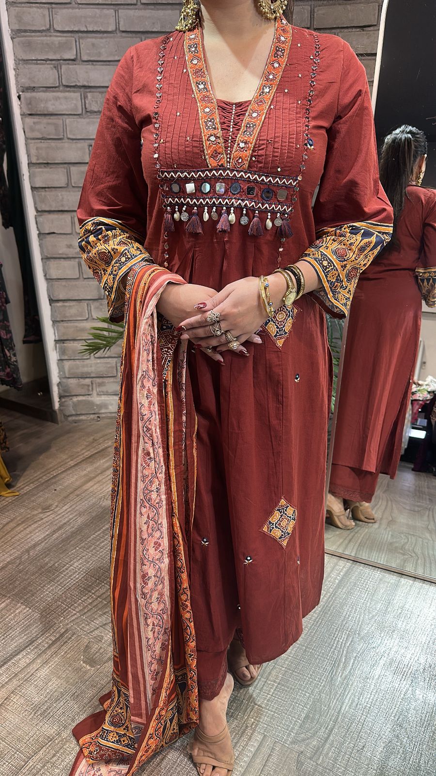 Khalista A-Line Cotton Designer Suit