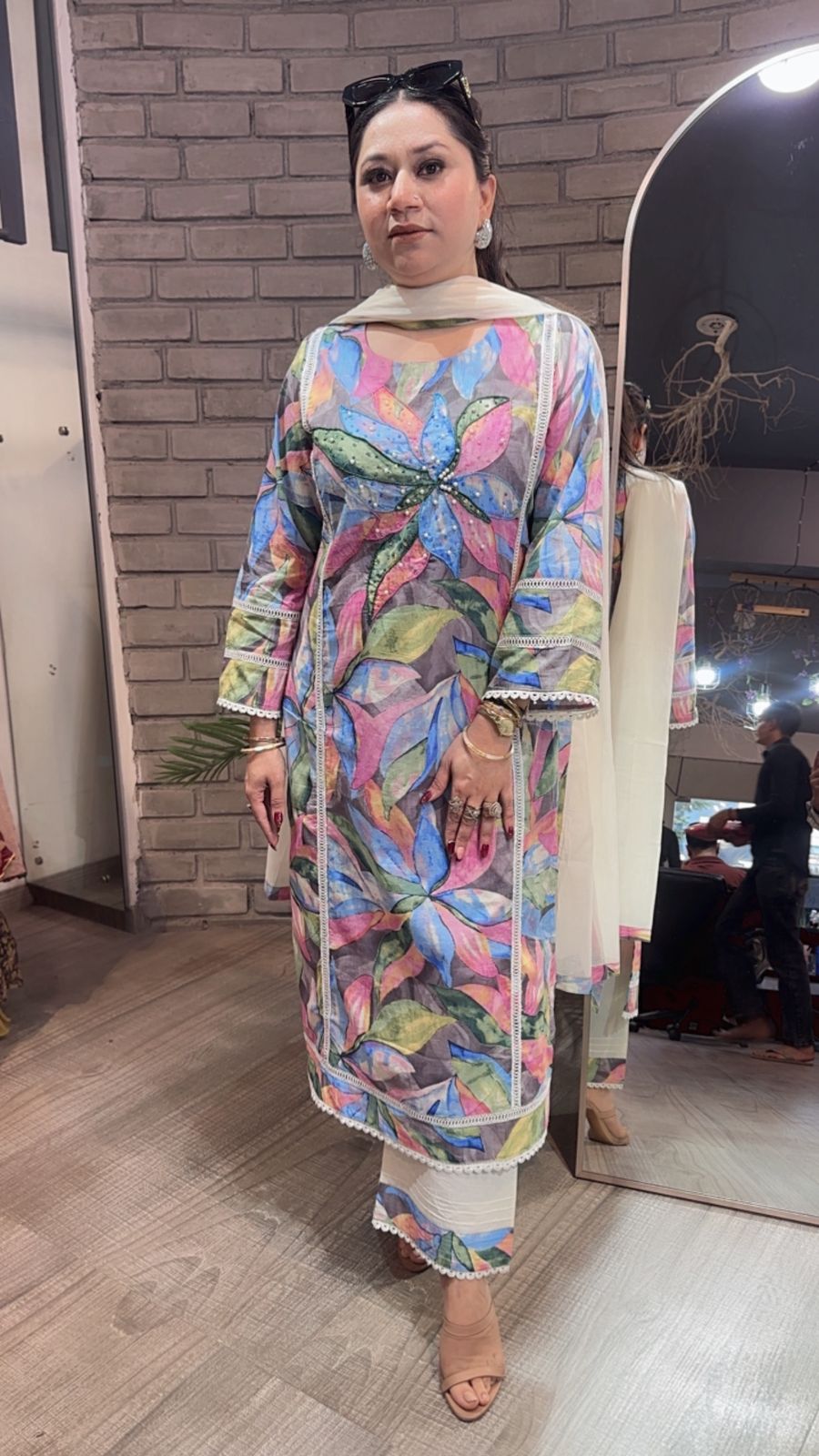 Basil Cotton Digital Designer Suit