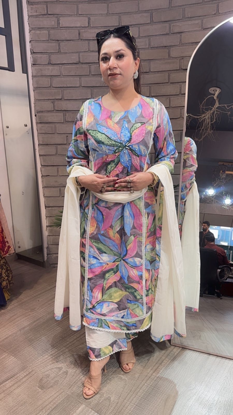 Basil Cotton Digital Designer Suit