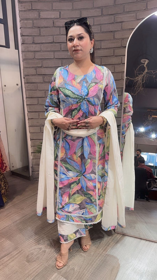 Basil Cotton Digital Designer Suit