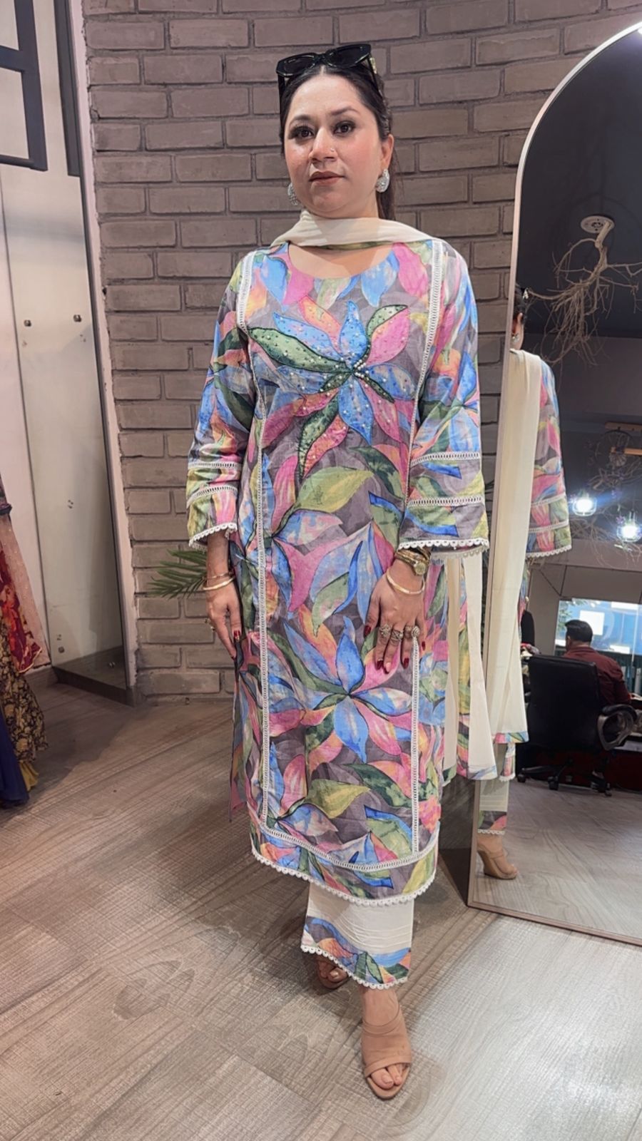 Basil Cotton Digital Designer Suit