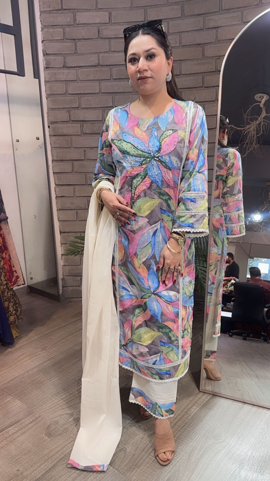 Basil Cotton Digital Designer Suit