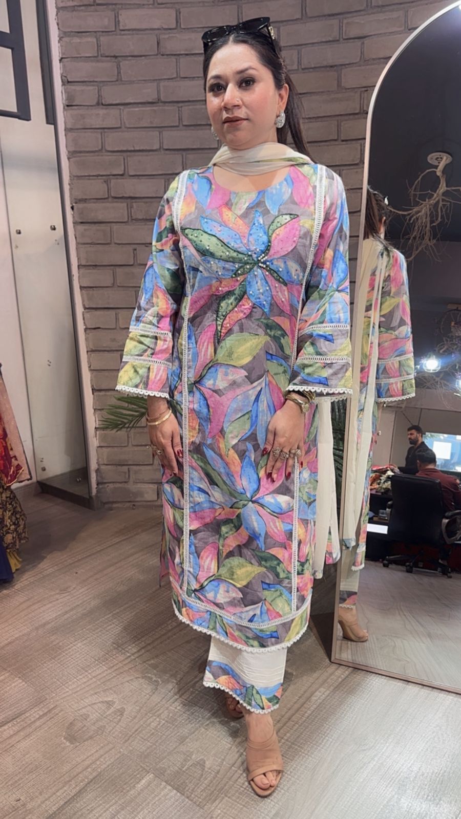 Basil Cotton Digital Designer Suit