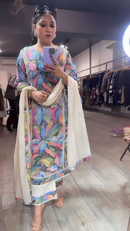 Basil Cotton Digital Designer Suit