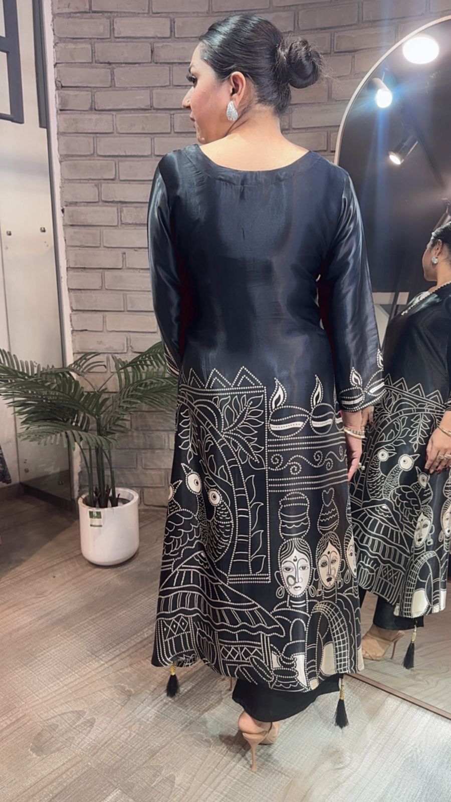 Ewoke Black Designer Tunic Set