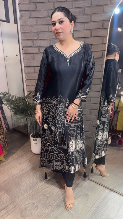 Ewoke Black Designer Tunic Set