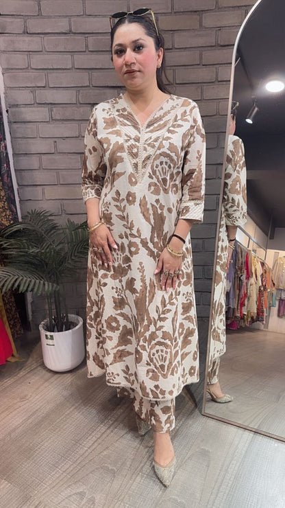 Timtam ivory Brown Designer Cordset