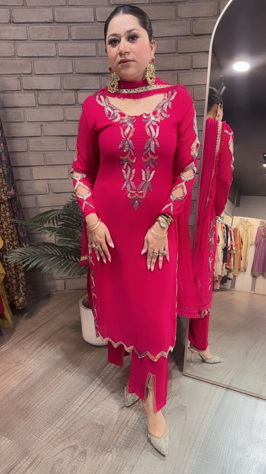 Rangrez Hot pink Katdana Designer Suit