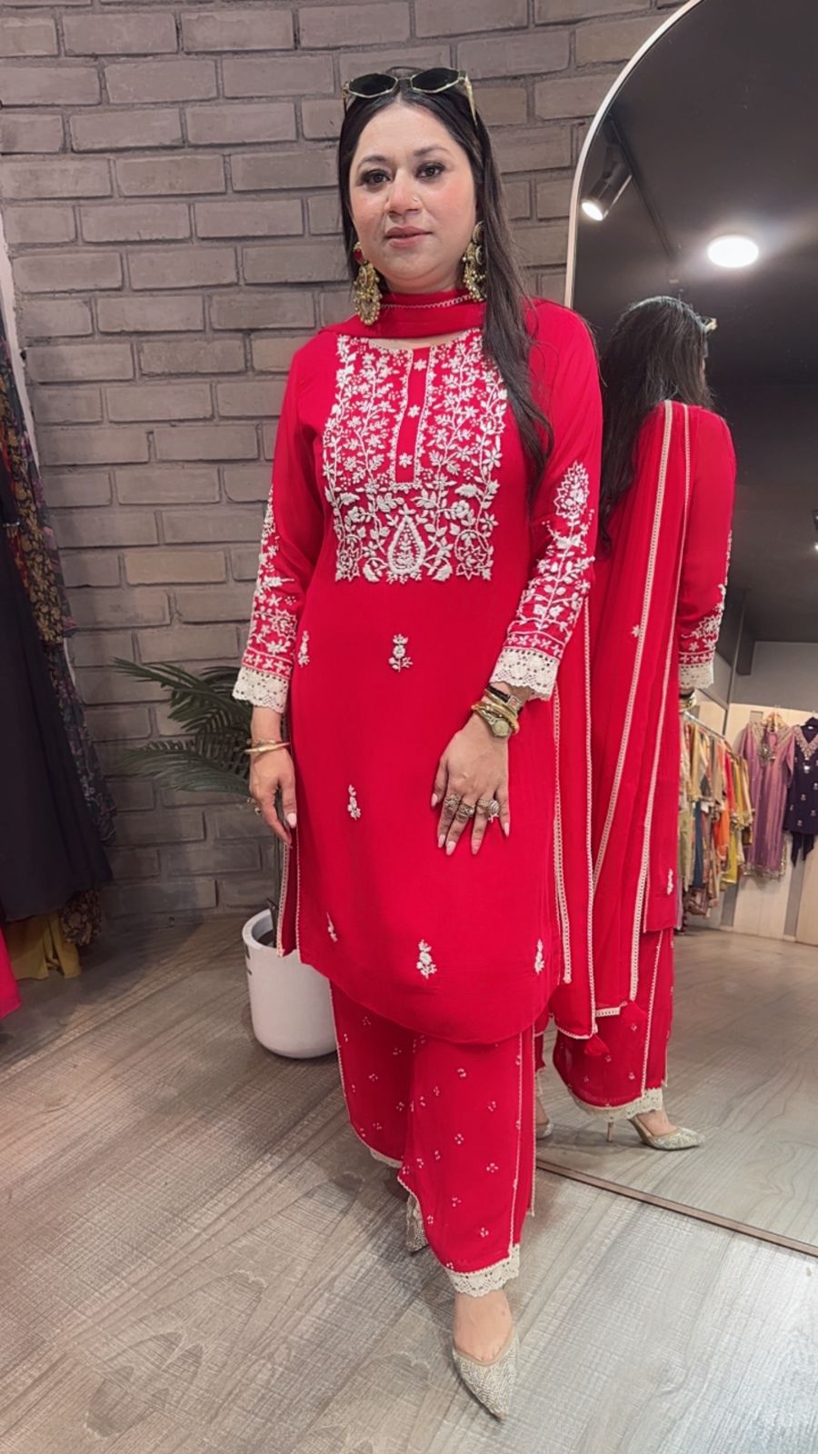 Cherish Red Designer Suit