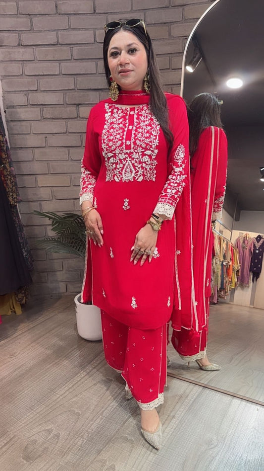 Cherish Red Designer Suit