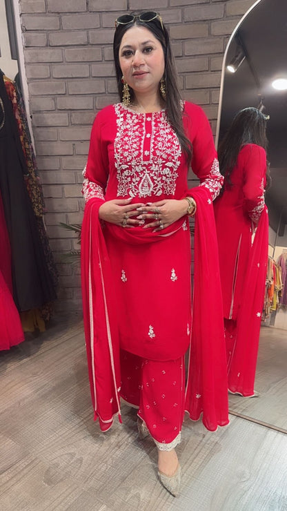 Cherish Red Designer Suit