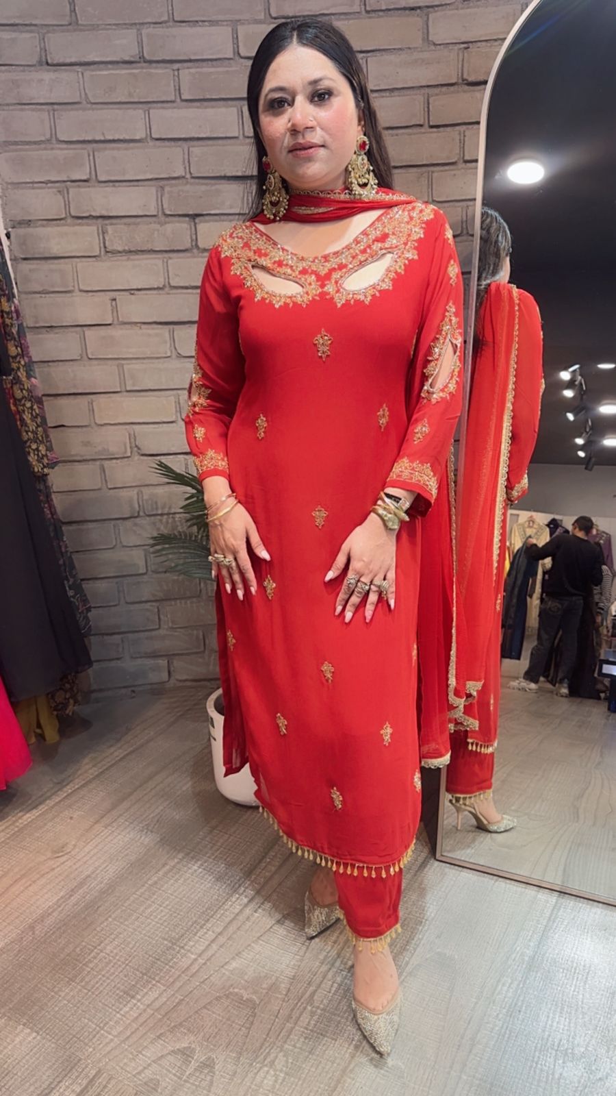 Kalidaar Rust Katdana Designer Suit