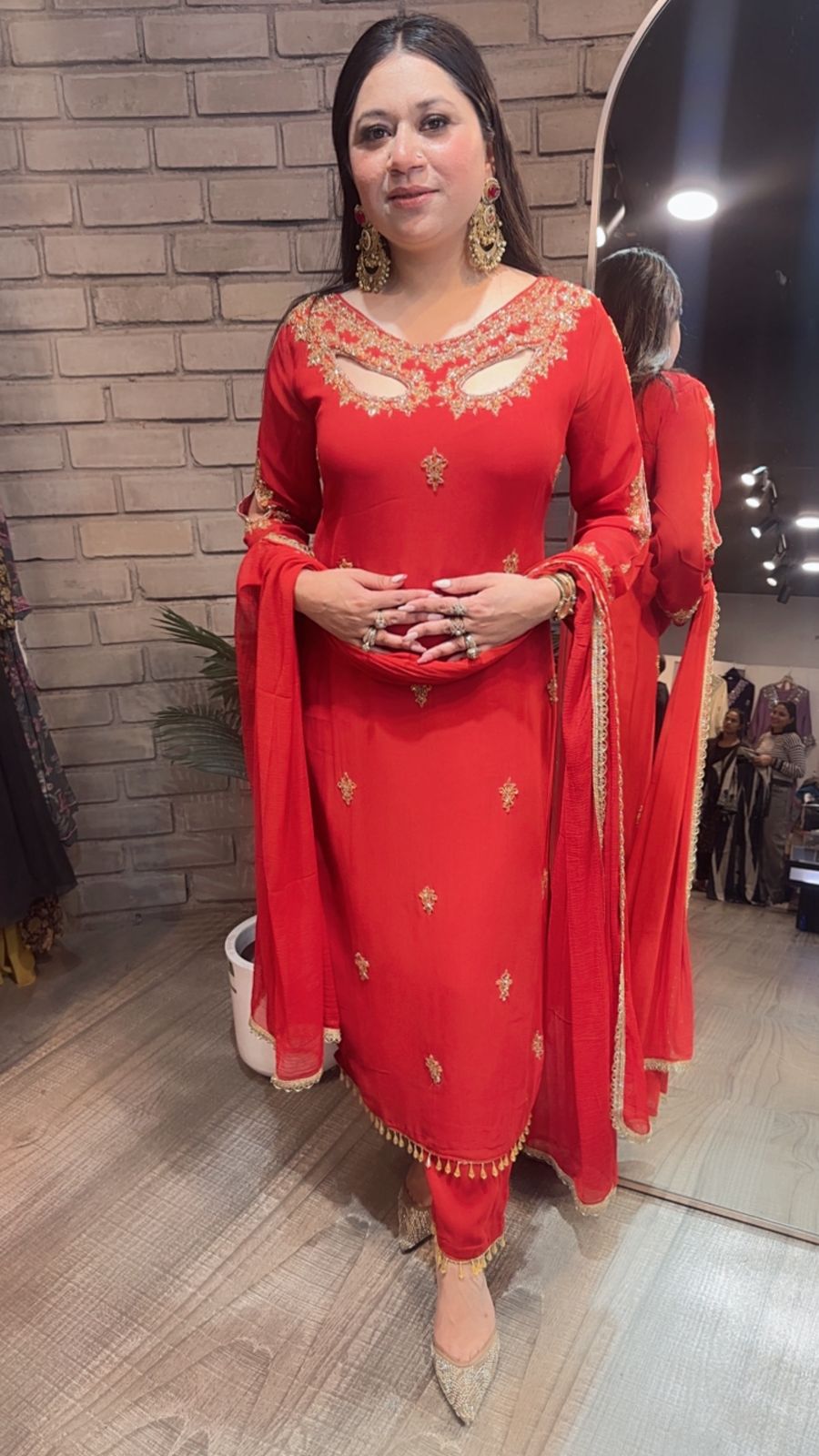 Kalidaar Rust Katdana Designer Suit