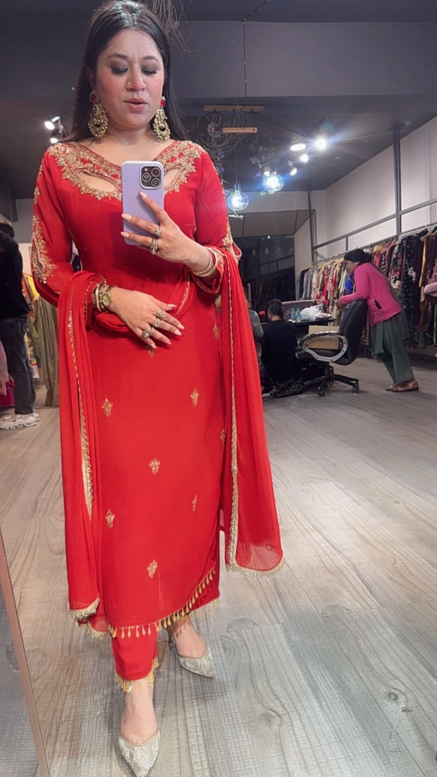 Kalidaar Rust Katdana Designer Suit