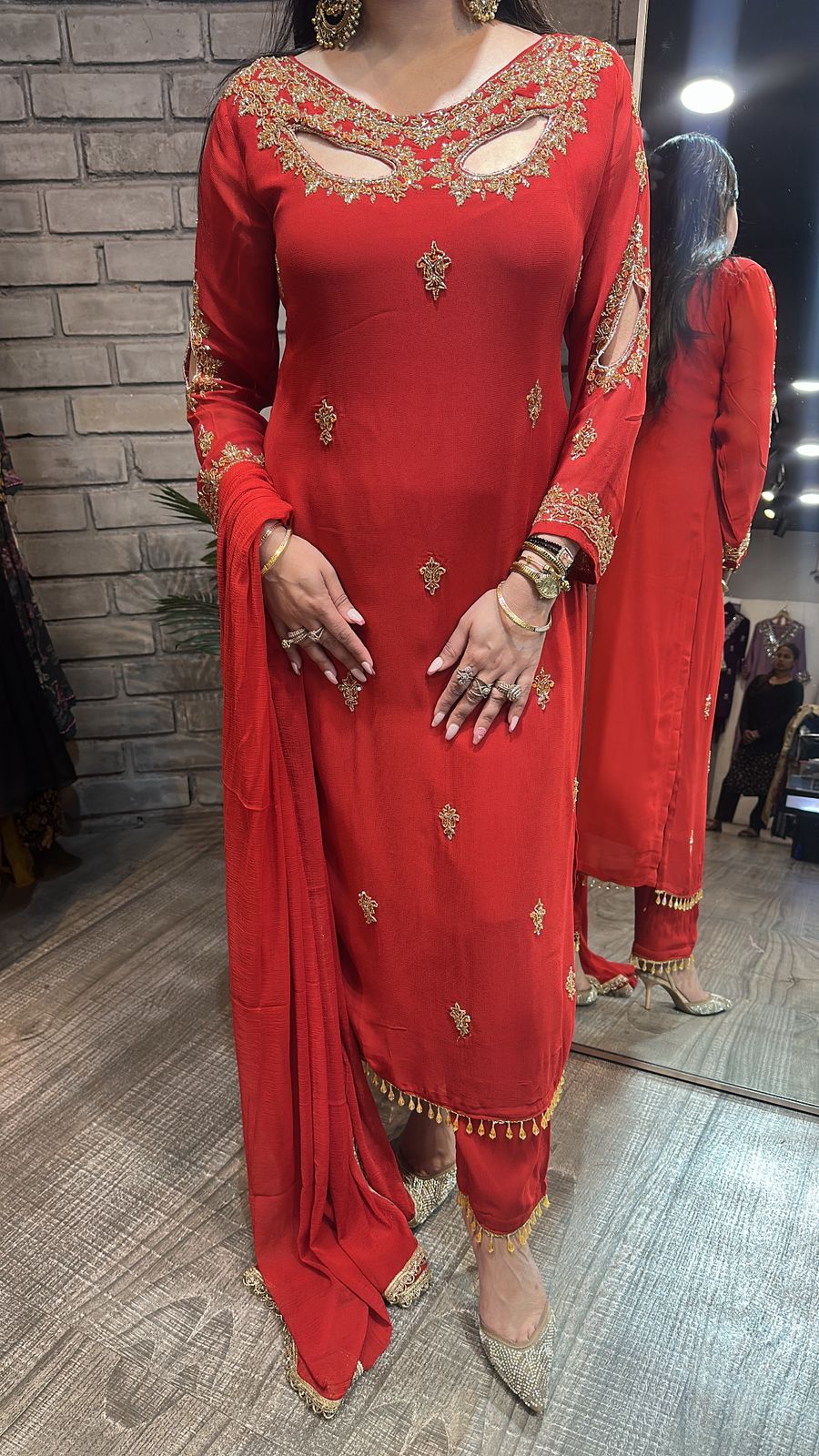 Kalidaar Rust Katdana Designer Suit