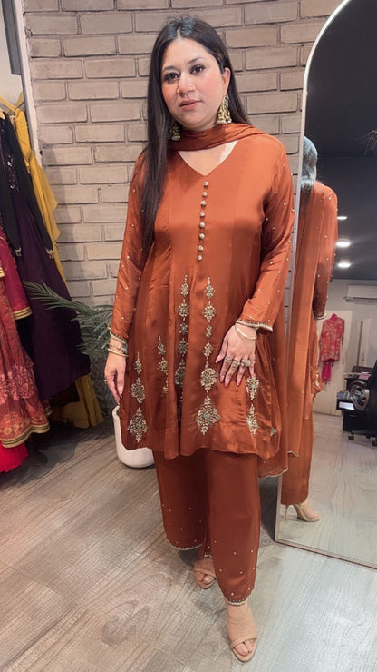 Nyrika Copper Designer Suit