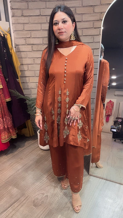 Nyrika Copper Designer Suit