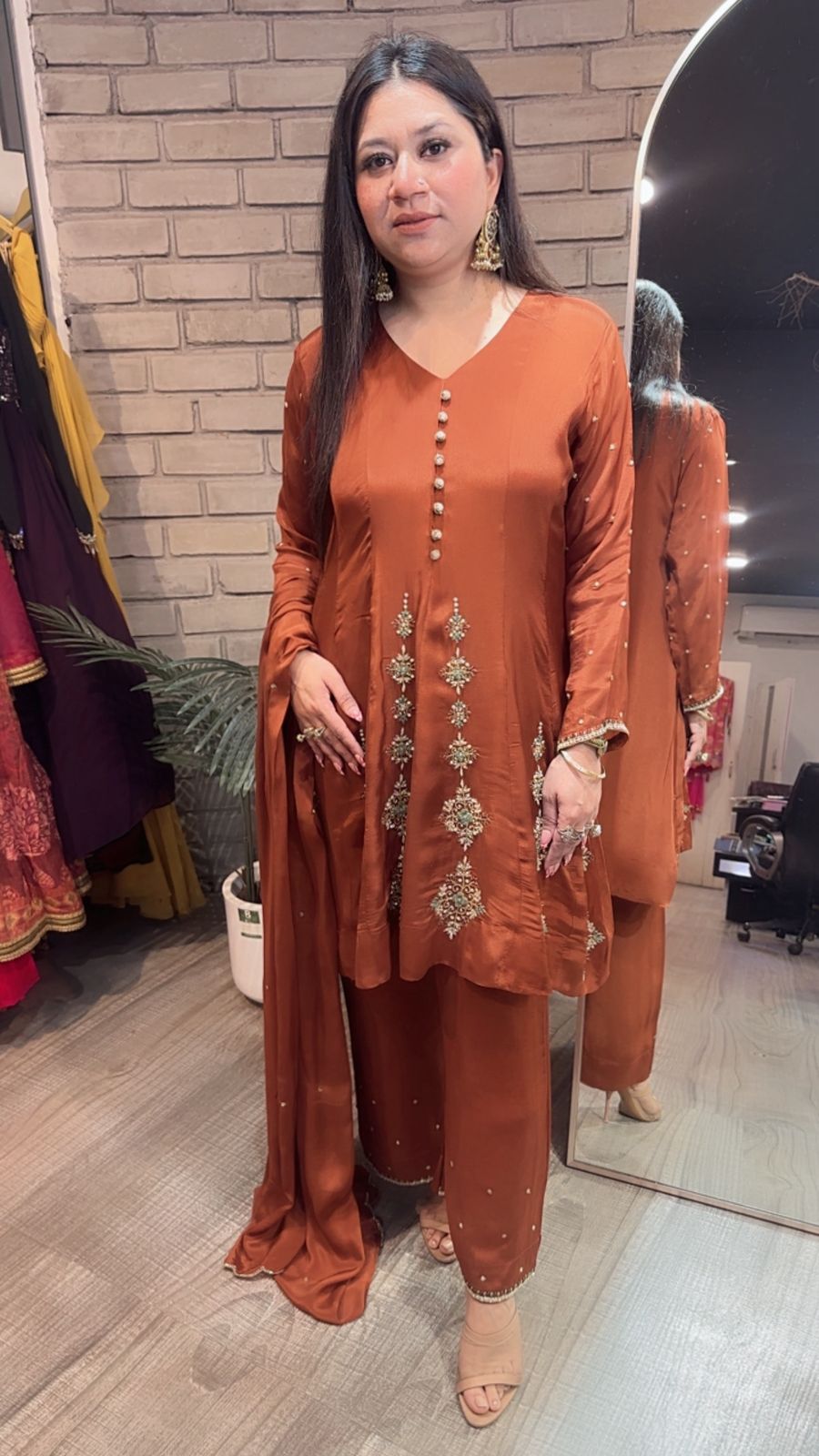 Nyrika Copper Designer Suit