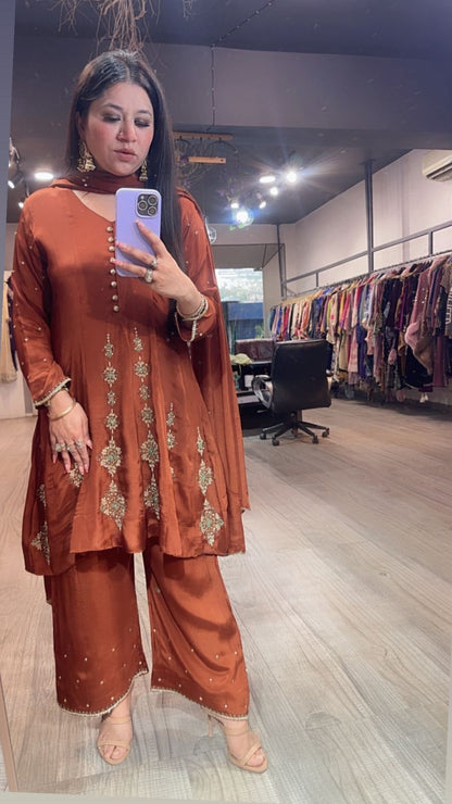 Nyrika Copper Designer Suit