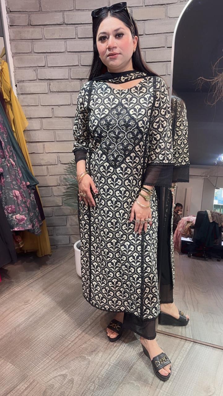 Sabya Cotton Digital Designer Suit