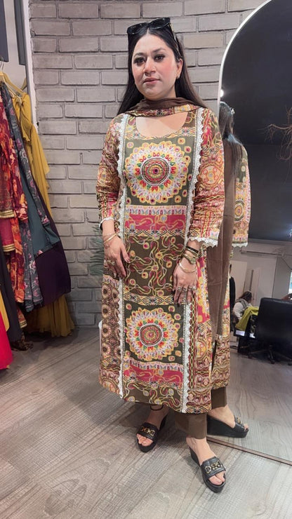 Rehmat Cotton Digital Designer Suit
