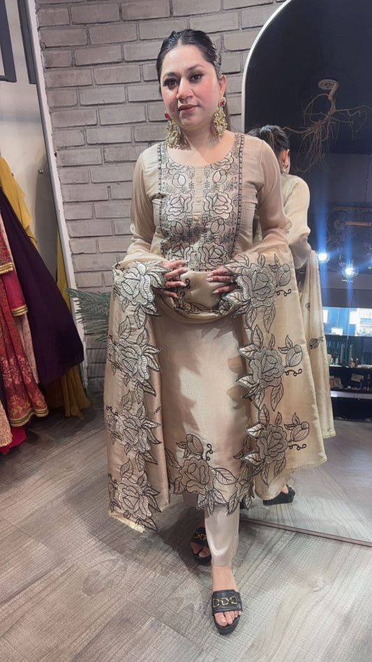 Kiki Beige Designer Suit