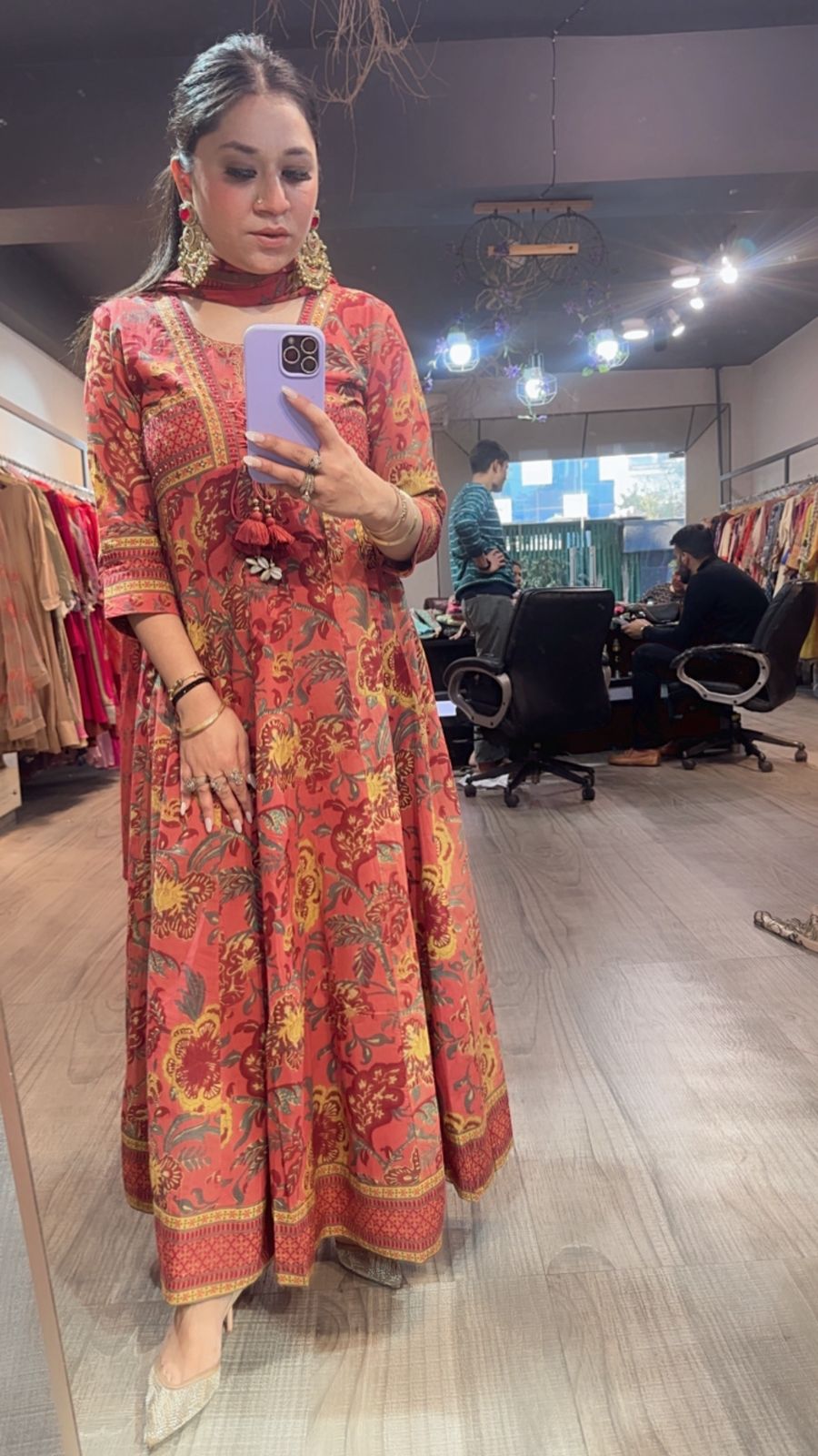 Rafta onion pink Designer Anarkali Suit