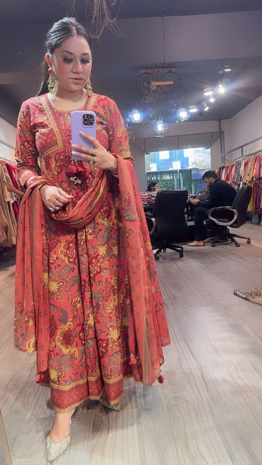 Rafta onion pink Designer Anarkali Suit