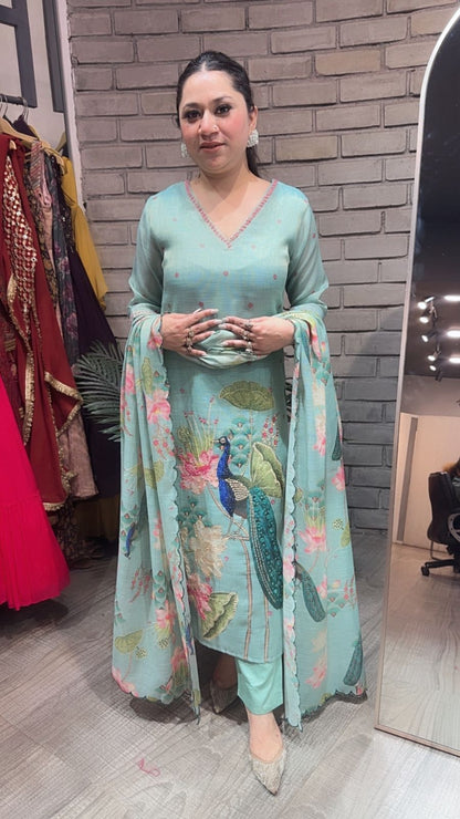 Bamboo Aqua Designer Suit