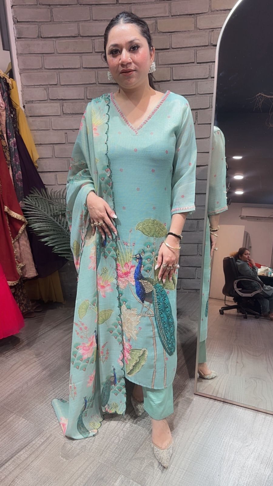 Bamboo Aqua Designer Suit